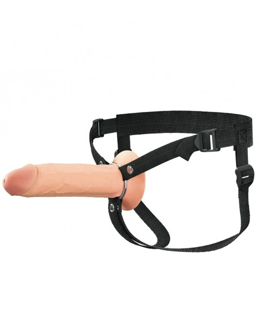 Полый страпон на ремнях 8’’ Hollow Silicone Strap-on - Pipedream - купить с доставкой в Смоленске