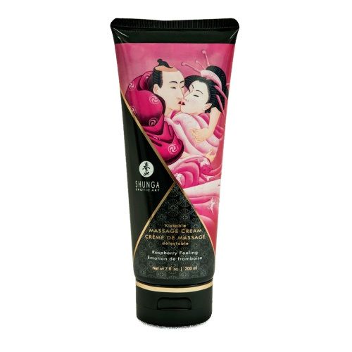 Массажный крем для тела с ароматом малины Raspberry feeling - 200 мл. - Shunga - купить с доставкой в Смоленске