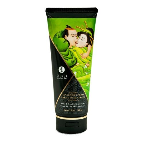 Массажный крем для тела с ароматом груши и зелёного чая Pear   Exotic Green Tea - 200 мл. - Shunga - купить с доставкой в Смоленске