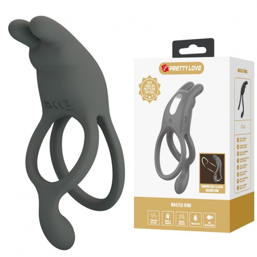 Серое эрекционное виброкольцо Dwayne - Baile - в Смоленске купить с доставкой