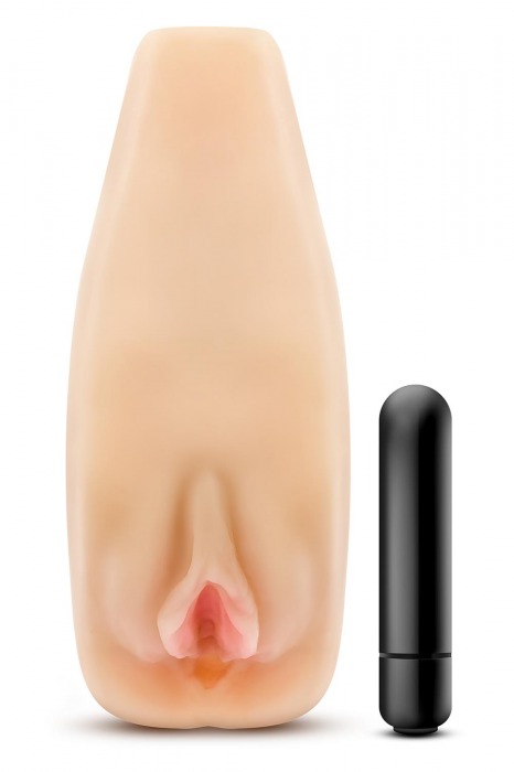Мастурбатор-вагина с вибрацией Soft   Wet Natasha Realistic Beige Masturbator - Blush Novelties - в Смоленске купить с доставкой