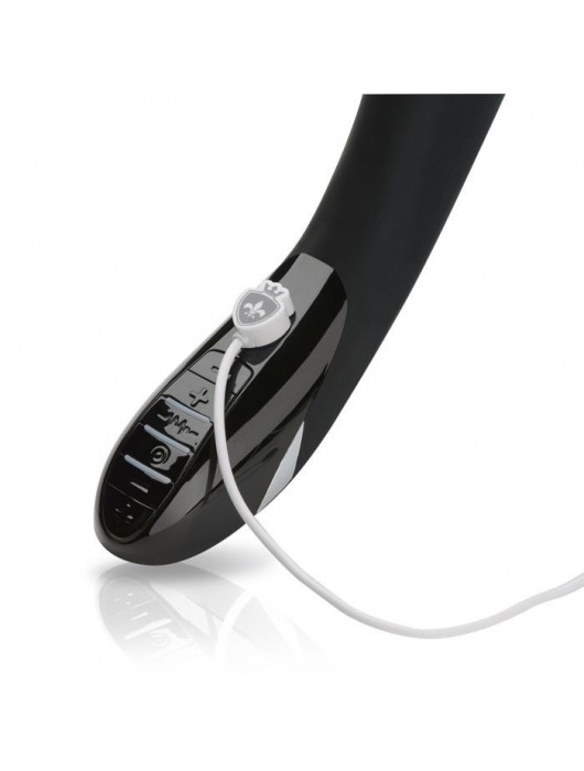 Вибратор с электростимуляцией Sizzling Simon Black Edition - 27 см. - MyStim - купить с доставкой в Смоленске