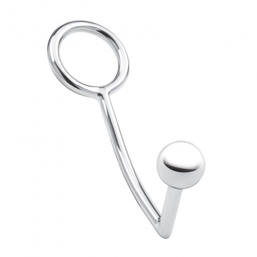 Кольцо на пенис с анальным стимулятором Stainless Steel Anal Hook   Cock Ring - BlueLine - в Смоленске купить с доставкой