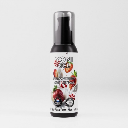 Лубрикант для орального секса SGAN со вкусом клубники со сливками - 100 мл. - SGAN - купить с доставкой в Смоленске