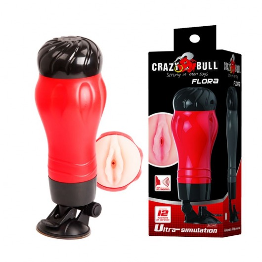 Мастурбатор-вагина  в тубе FLORA с вибрацией - Baile - в Смоленске купить с доставкой