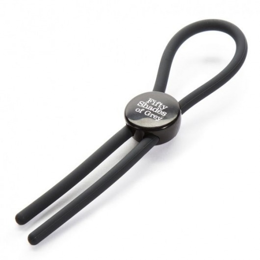 Тёмно-серое эрекционное кольцо с зажимом Again and Again Adjustable Cock Ring - Fifty Shades of Grey - в Смоленске купить с доставкой