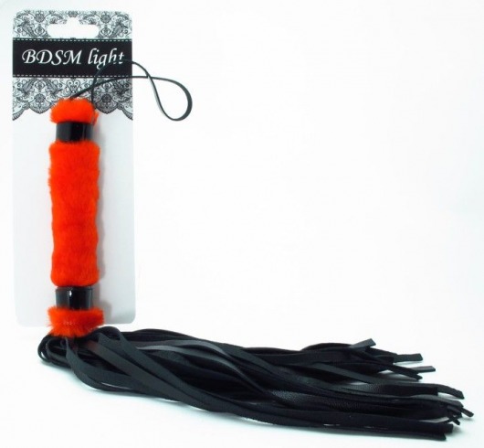 Нежная плеть с красным мехом BDSM Light - 43 см. - БДСМ Арсенал - купить с доставкой в Смоленске