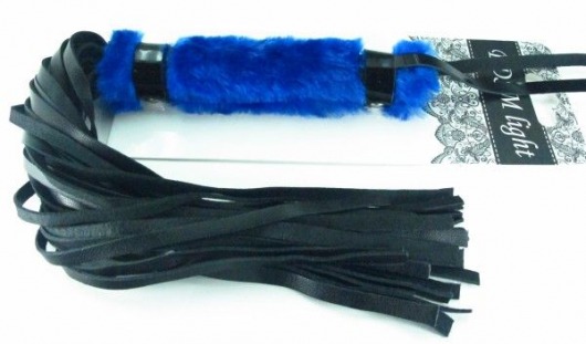 Нежная плеть с синим мехом BDSM Light - 43 см. - БДСМ Арсенал - купить с доставкой в Смоленске