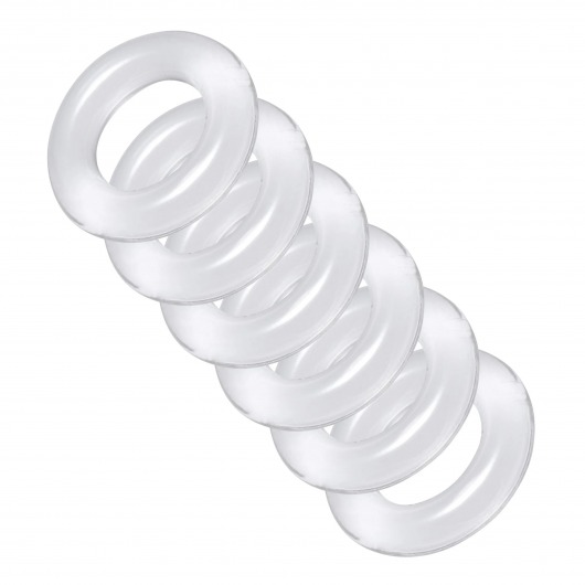 Комплект из 6 прозрачных эрекционных колец Ring Master Custom Ball Stretcher Kit - XR Brands - в Смоленске купить с доставкой
