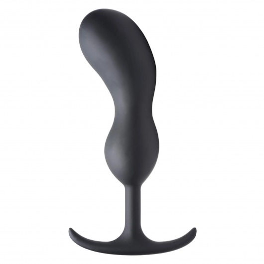 Черный массажер простаты с утяжелителями Premium Silicone Weighted Prostate Plug XL - 20,8 см. - XR Brands - в Смоленске купить с доставкой