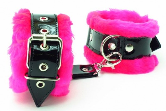 Оковы на ноги с розовым мехом BDSM Light - БДСМ Арсенал - купить с доставкой в Смоленске