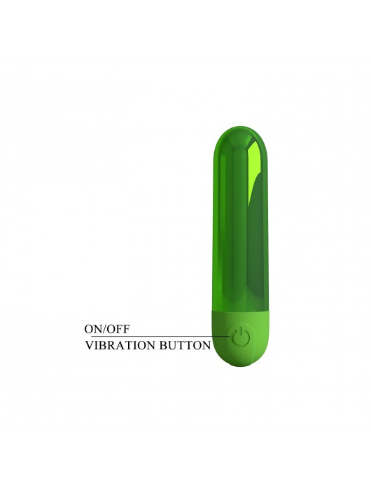 Зеленая перезаряжаемая вибропуля Kiwi - Baile