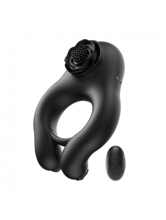 Черное эрекционное кольцо Abe с пультом ДУ - BeYourLover - в Смоленске купить с доставкой