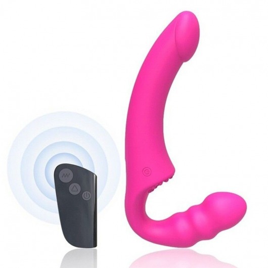 Розовый безремневой страпон Straples Strap-On Dildo - Erokay - купить с доставкой в Смоленске