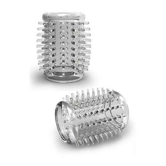 Прозрачная насадка с шипами STAY HARD COCK SLEEVE 01 CLEAR - Blush Novelties - в Смоленске купить с доставкой