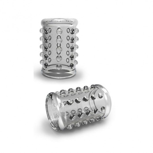 Прозрачная насадка на пенис с шишечками STAY HARD COCK SLEEVE 02 CLEAR - Blush Novelties - в Смоленске купить с доставкой