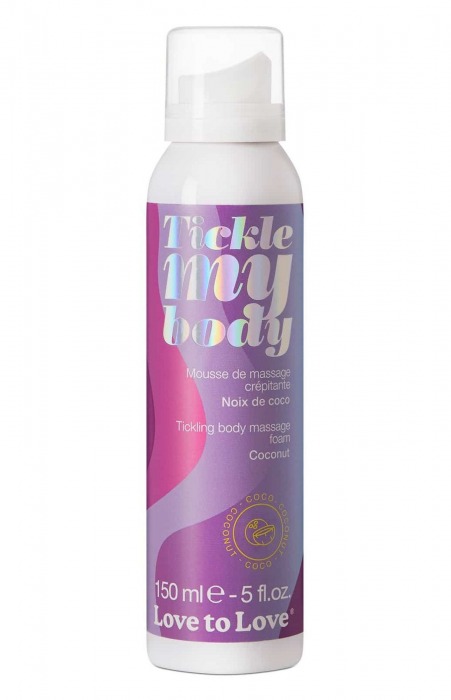 Массажная хрустящая пенка Tickle My Body Coconut с ароматом кокоса - 150 мл. - Love to Love - купить с доставкой в Смоленске