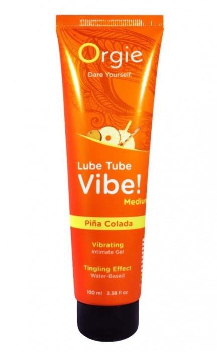 Гель с эффектом вибрации Lube Tube Vibe Medium Pina Colada - 100 мл. - ORGIE - купить с доставкой в Смоленске