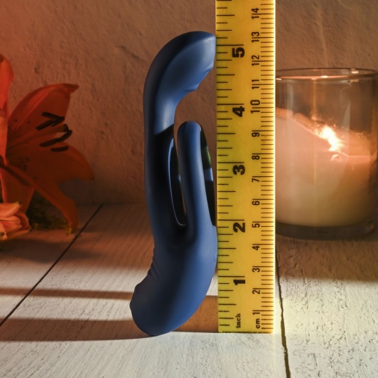 Синее эрекционное виброкольцо с двойным подхватом мошонки Ring Around The Rosy - Zero Tolerance - в Смоленске купить с доставкой