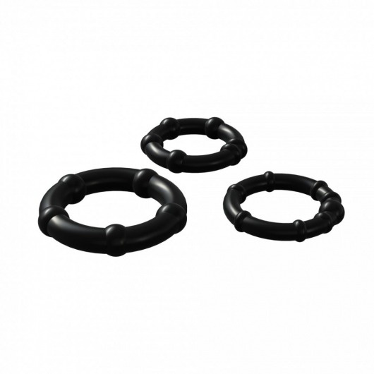 Набор из 3 черных эрекционных колец Babooom Ring Set - Adrien Lastic - в Смоленске купить с доставкой