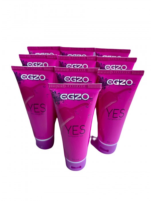 Набор из 10 согревающих лубрикантов на водной основе Egzo Yes (по 50 мл.) - EGZO - купить с доставкой в Смоленске