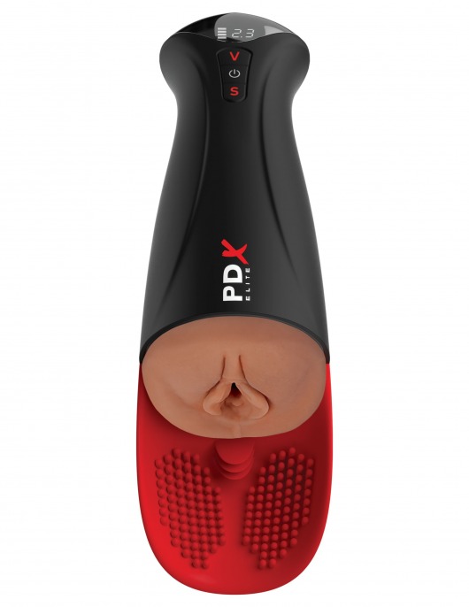 Мастурбатор-вагина в колбе с вибрацией Fuck-O-Matic Pro XL - Pipedream - в Смоленске купить с доставкой