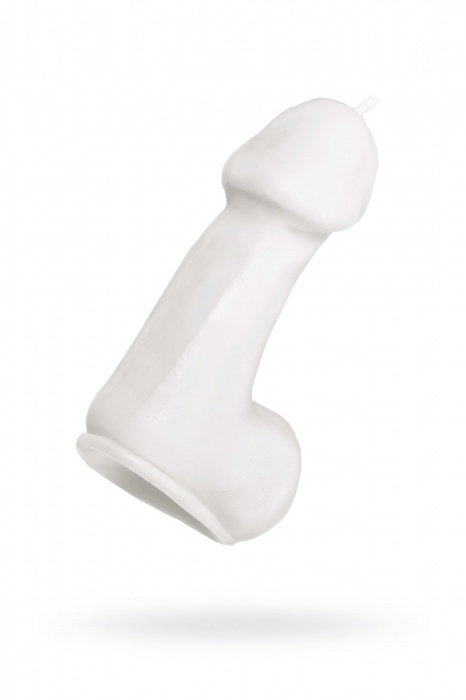 Белая свеча в форме пениса - 47 гр. - Pecado - купить с доставкой в Смоленске