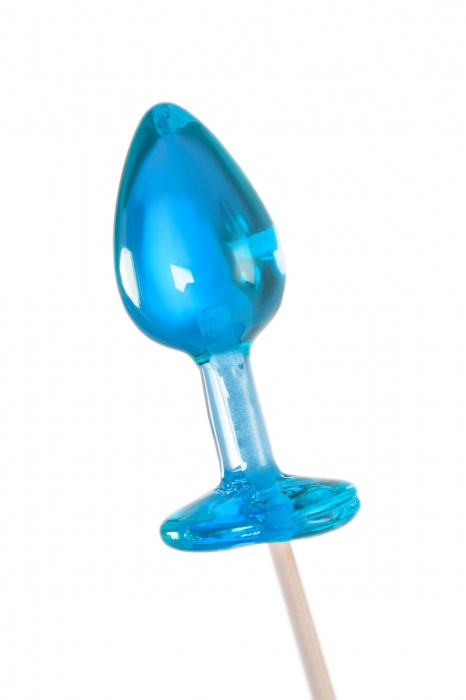 Голубой леденец в форме анальной пробки со вкусом блю кюрасао - 29 гр. - Sosuчki - купить с доставкой в Смоленске