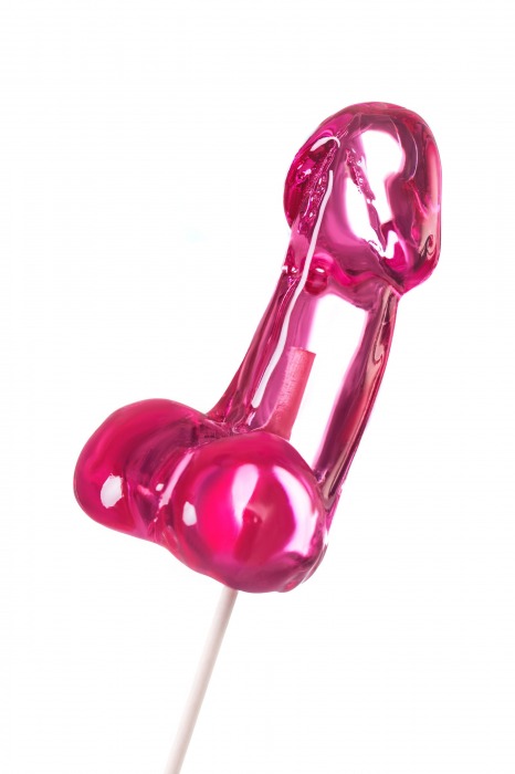 Розовый леденец в форме члена со вкусом айриш крим - 80 гр. - Sosuчki - купить с доставкой в Смоленске