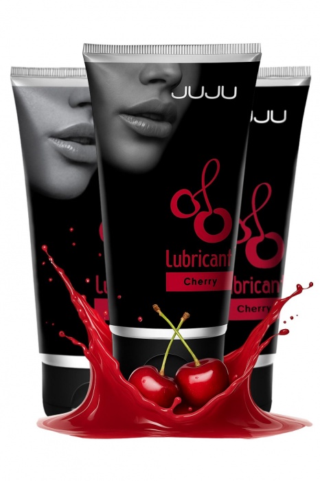 Набор из 3 съедобных лубрикантов JUJU со вкусом вишни - JuJu - купить с доставкой в Смоленске