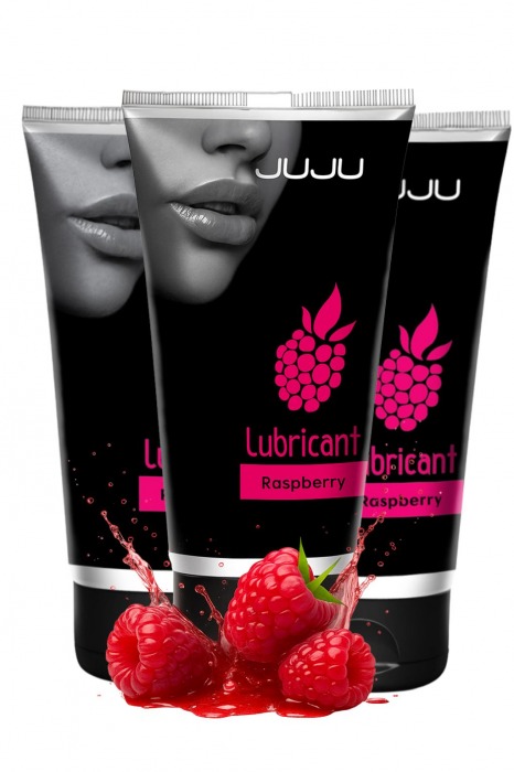 Набор из 3 съедобных лубрикантов JUJU со вкусом малины - JuJu - купить с доставкой в Смоленске