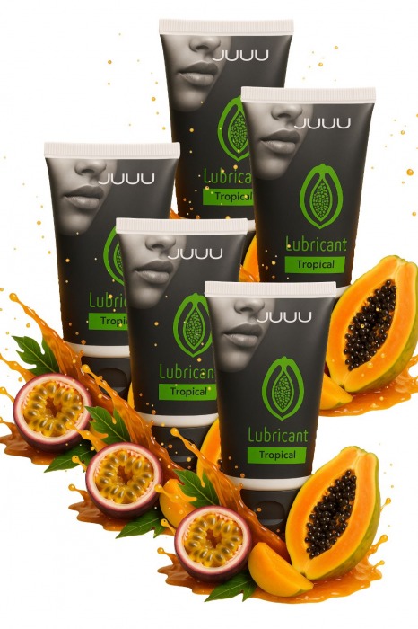 Набор из 5 съедобных лубрикантов JUJU со вкусом тропических фруктов - JuJu - купить с доставкой в Смоленске