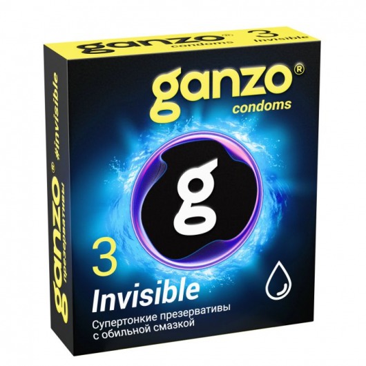 Супертонкие презервативы Ganzo Invisible - 3 шт. - Ganzo - купить с доставкой в Смоленске