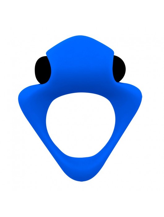 Синее эрекционное кольцо Wooomy Tribeс с вибрацией - Adrien Lastic - в Смоленске купить с доставкой