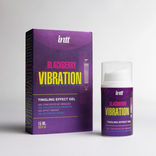 Стимулирующий гель с эффектом вибрации Blackberry Vibration - 15 мл. - INTT - купить с доставкой в Смоленске