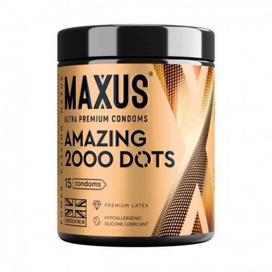 Точечные презервативы MAXUS 2000 Amazing Dots с железным кейсом - 15 шт. - Maxus - купить с доставкой в Смоленске