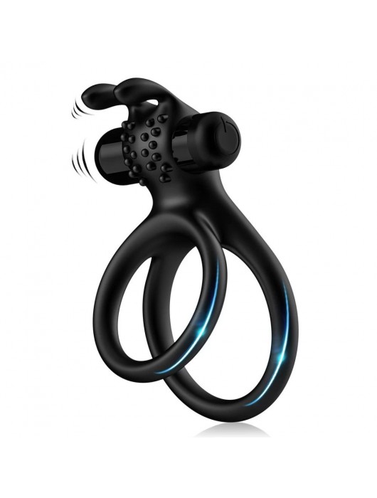 Черное эрекционное виброкольцо с подхватом мошонки Stay Hard - Boys of Toys - в Смоленске купить с доставкой