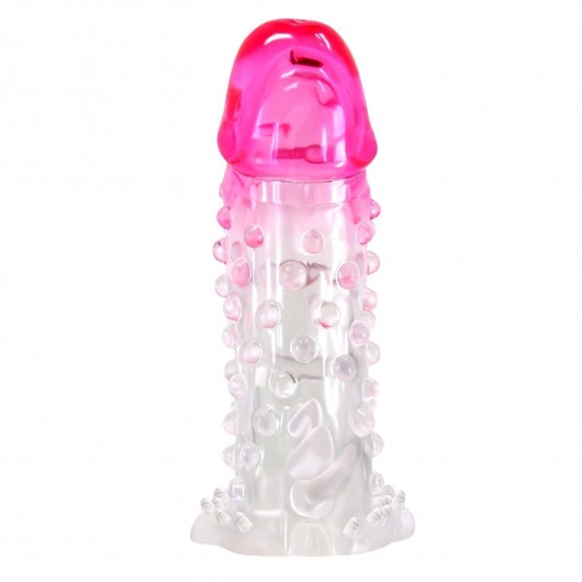 Прозрачно-розовая насадка на пенис Wilford - 13,5 см. - Baile - в Смоленске купить с доставкой