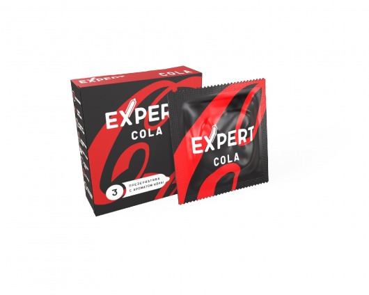 Презервативы с ароматом колы Expert Cola - 3 шт. - Expert - купить с доставкой в Смоленске