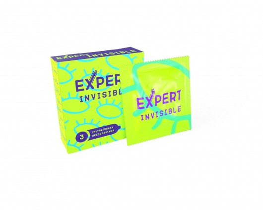 Ультратонкие презервативы Expert Invisible - 3 шт. - Expert - купить с доставкой в Смоленске