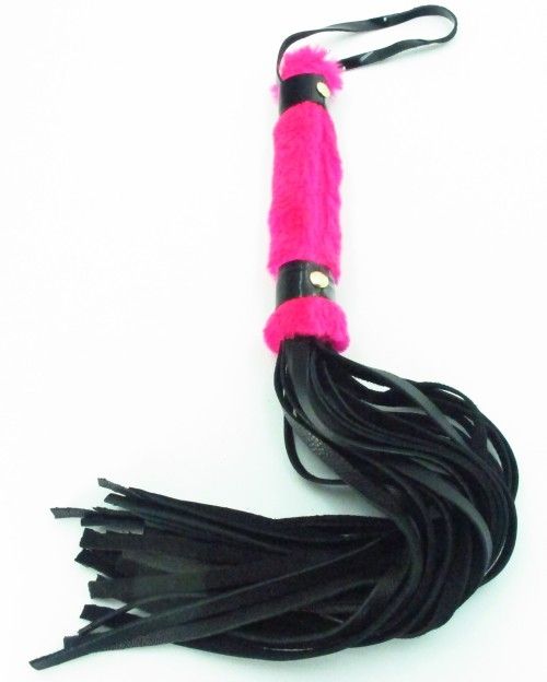 Нежная плеть с розовым мехом BDSM Light - 43 см. - БДСМ Арсенал - купить с доставкой в Смоленске