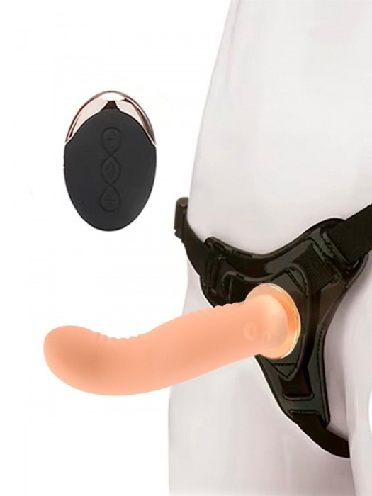 Женский вибрострапон со съемной насадкой и пультом ДУ - Erokay - купить с доставкой в Смоленске