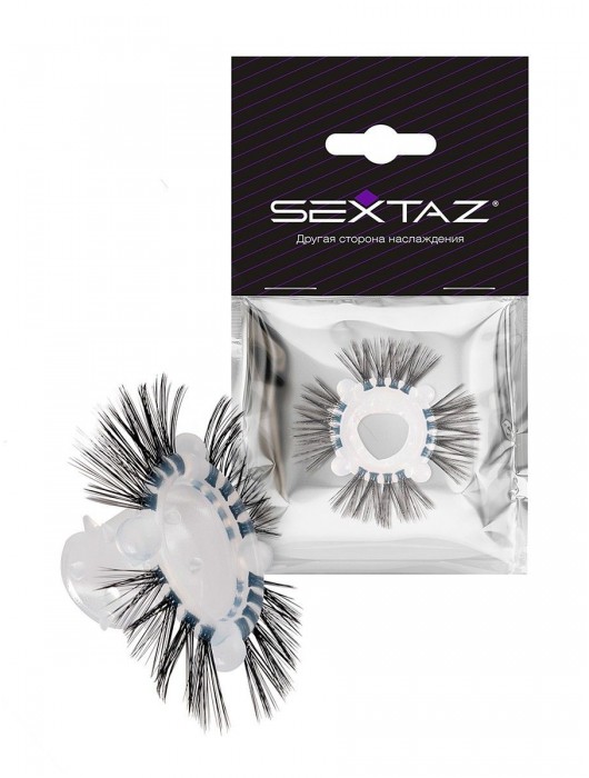 Эластичное эрекционное кольцо с черными «ресничками» - Sextaz - в Смоленске купить с доставкой