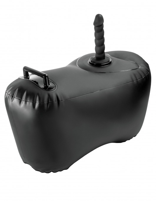 Черное надувное кресло с платформой для фиксации дилдо Body Dock Inflatable Love Seat - Pipedream - купить с доставкой в Смоленске