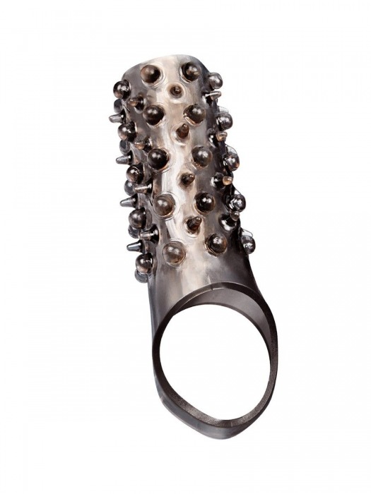 Дымчатая насадка на пенис с шипами и выпуклостями - 12,5 см. - Sex Expert - в Смоленске купить с доставкой