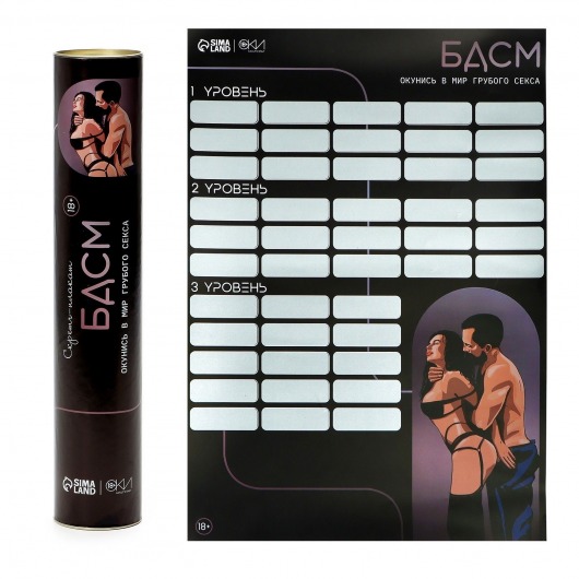 Плакат для двоих со скретч-слоем «БДСМ» - Сима-Ленд - купить с доставкой в Смоленске