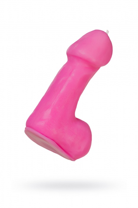 Розовая свеча в форме пениса - 47 гр. - Pecado - купить с доставкой в Смоленске