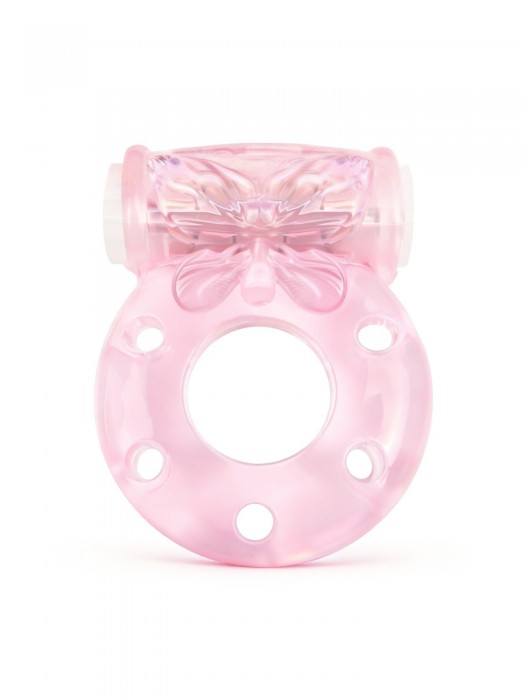 Розовое эрекционное виброкольцо с бабочкой - 1137 - в Смоленске купить с доставкой