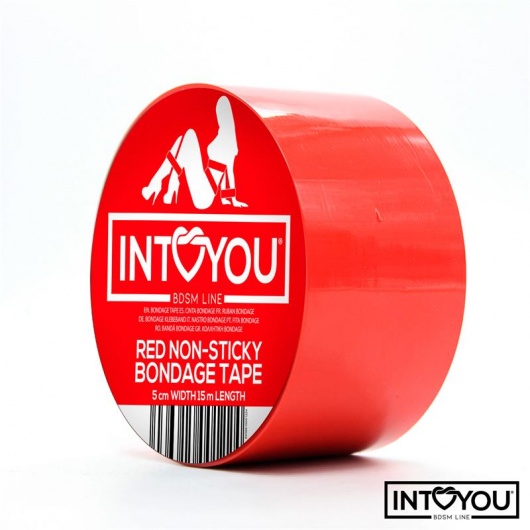 Красный скотч для фиксации Non-Sticky Bondage Tape - 15 м. - Intoyou - купить с доставкой в Смоленске