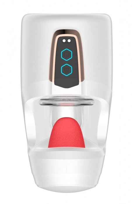 Белый мастурбатор с язычком и возвратно-поступательными движениями - Secwell - в Смоленске купить с доставкой